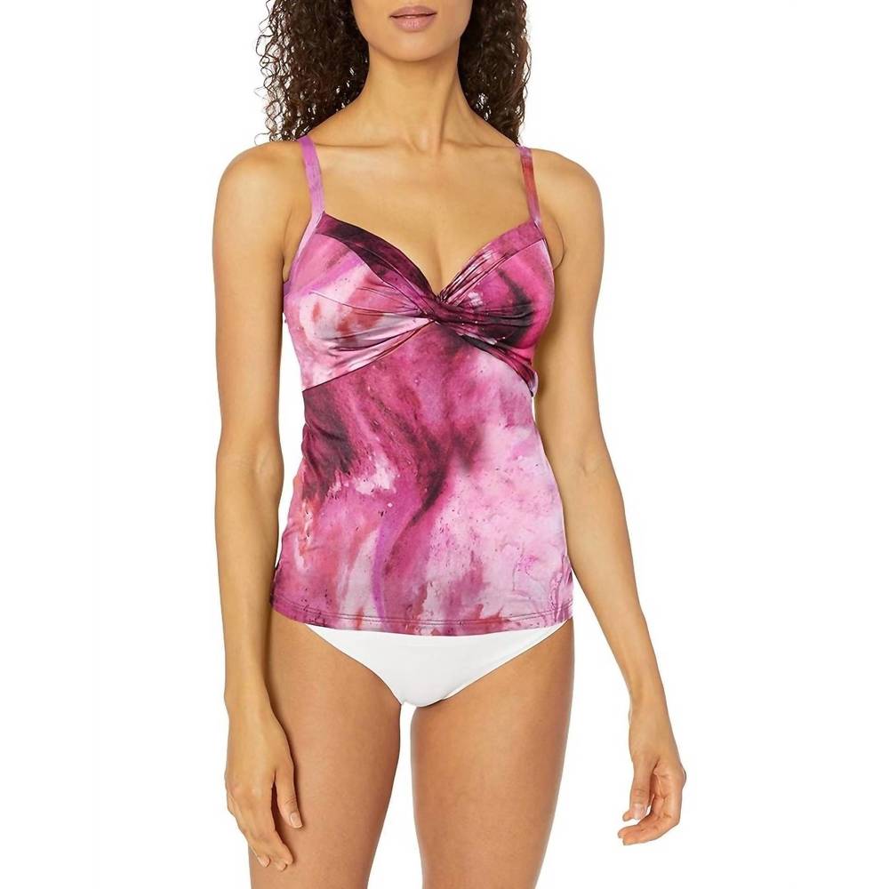 NEW SEAFOLLY ocean ombre dd tankini in sangria